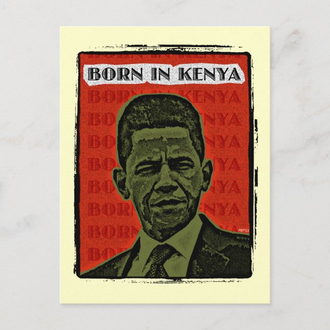 Born In Kenya Postcard (Front)