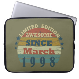 Born in March 1998 classic sunset Laptop Sleeve