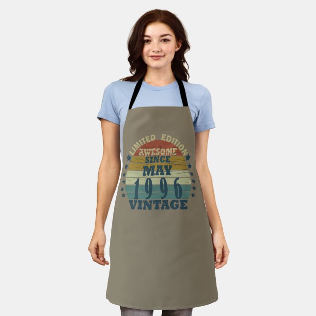 Born in may 1996 vintage birthday apron (Worn)
