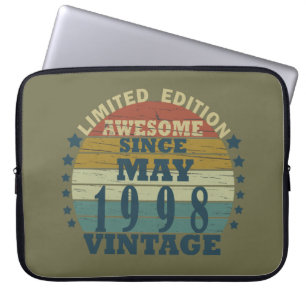 Born in may 1998 classic sunset laptop sleeve