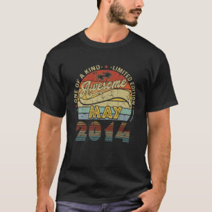 Born In May 2014 7Th Birthday Retro 7 Years Old T-Shirt