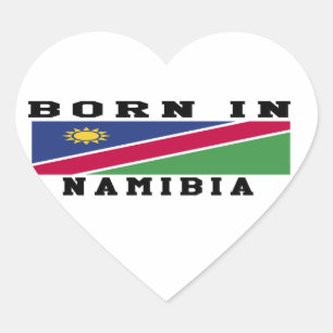 Born In Namibia Heart Sticker