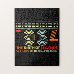 Born In October 1964 Gift Jigsaw Puzzle