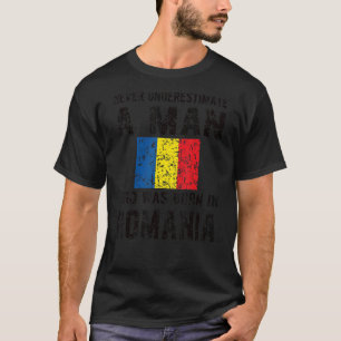 Born In Romania Romanian Flag Romanian Roots T-Shirt