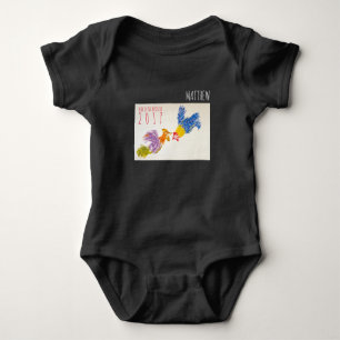 Born in Rooster Year Personalised Baby Bodysuit