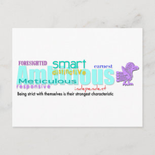 Born in Rooster Year Personality Postcard 2 Aztec