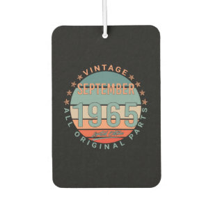 Born In September 1965 Vintage Car Air Freshener