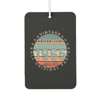 Born In September 1965 Vintage Car Air Freshener