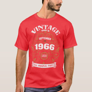 Born in September 1966 Birthday Vintage T-Shirt