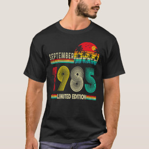 Born In September 1985 Vintage 37th Birthday 37 Ye T-Shirt
