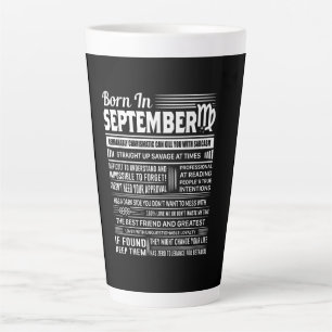 Born in september virgo funny birthday gift latte mug