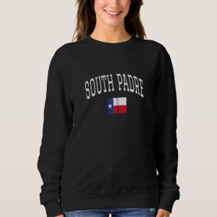 Born In South Padre Texas Tx State Flag Zip Sweatshirt