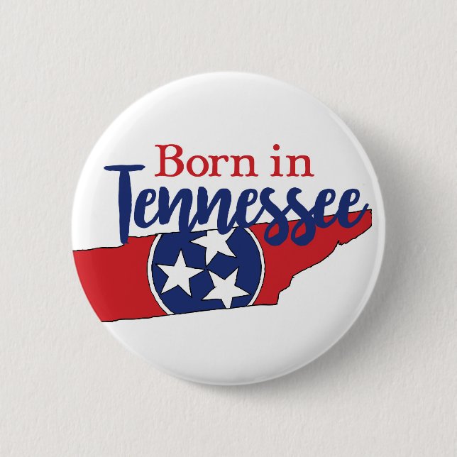 Born in Tennessee 6 Cm Round Badge (Front)