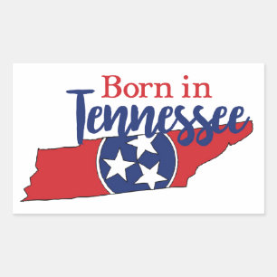 Born in Tennessee State Symbols Volunteer State Rectangular Sticker