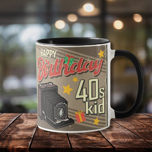 Born in the 40s Birthday Mug-Vintage Decades Gift Mug
