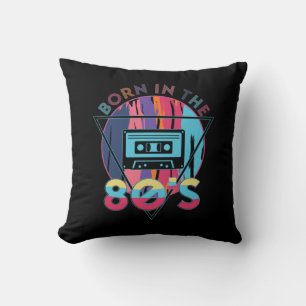 Born in The 80's Vintage Cassette Tape Cushion