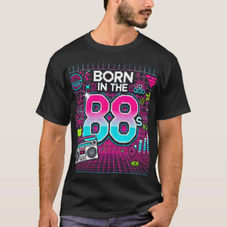 Born in the 88s Retro Graphic T-Shirt – Neon 80s