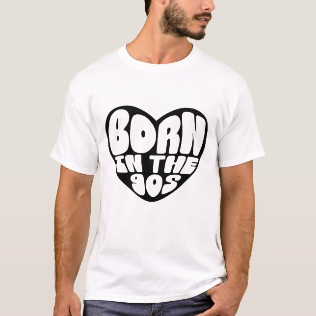 Born in the 90s Heart Tee (Front)