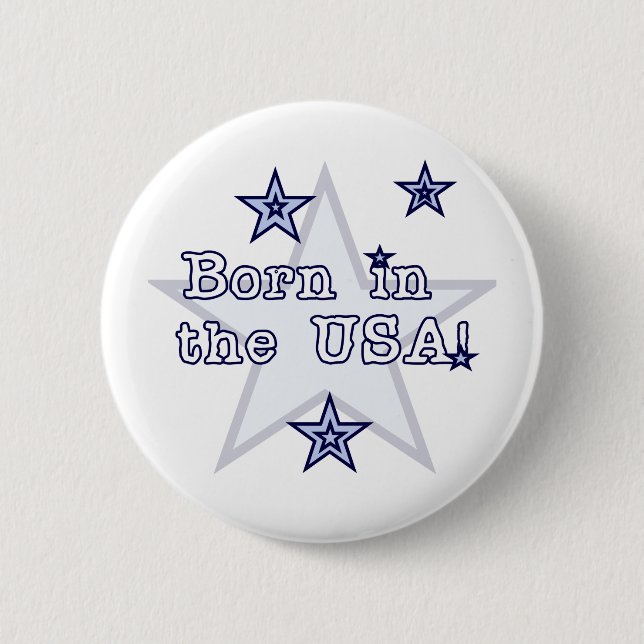 Born In The Usa 6 Cm Round Badge (Front)