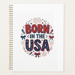 Born in the USA Patriotic Vintage Shirt Design_1 Planner