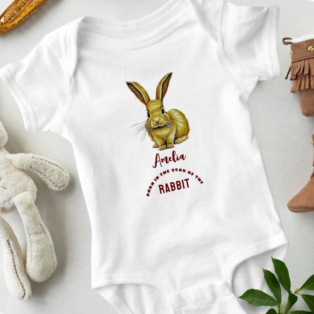 Born in the year of Rabbit 2023 New Baby Baby Bodysuit (Creator Uploaded)