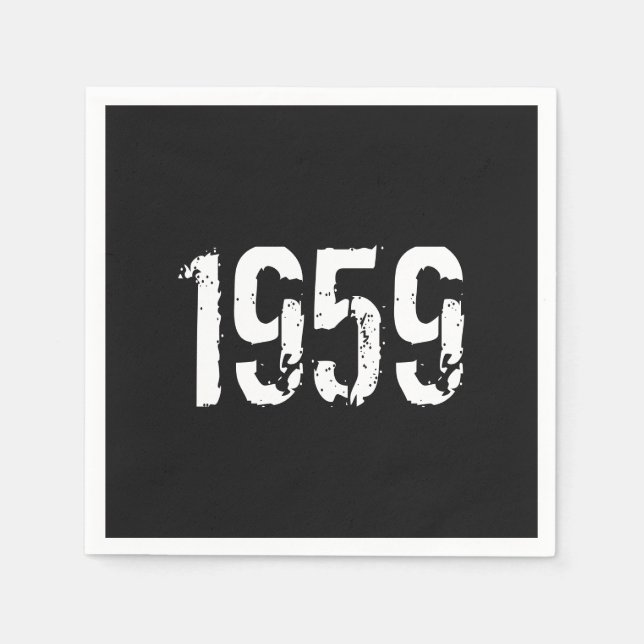 Born in Year 1959 Napkin (Front)