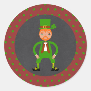 Born Irish kid birthday party Classic Round Sticker
