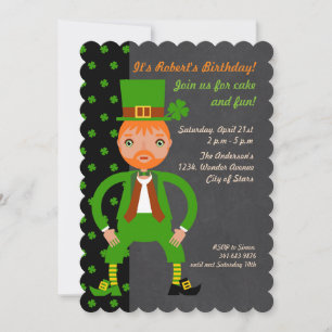 Born Irish kid birthday party Invitation