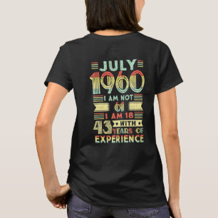 Born July 1960 61st Birthday Made In 1960 61 Year T-Shirt