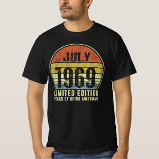 Born July 1969 Limited Edition Years Of Being Awes T-Shirt