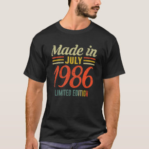 Born July 1986 36th Birthday Made In 1986 T-Shirt