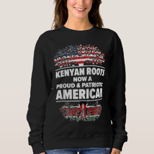 Born Kenyan Kenya American USA Citizenship Raglan  Sweatshirt