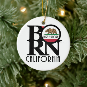 BORN Lake Elsinore Ceramic Ornament