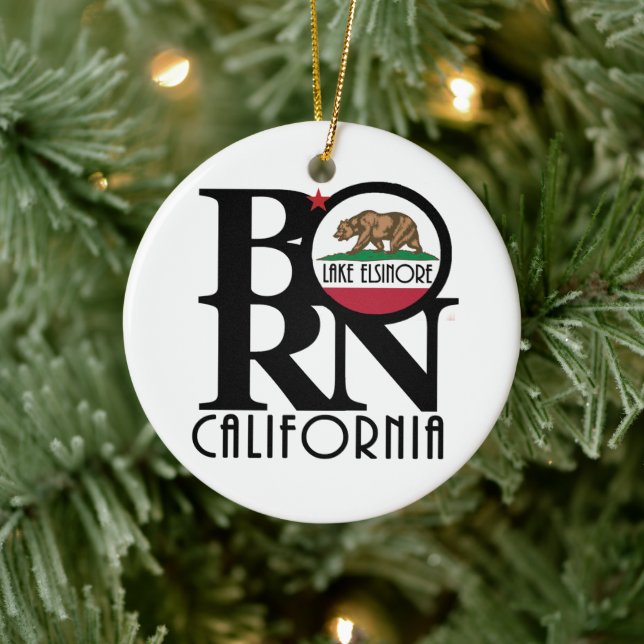 BORN Lake Elsinore Ceramic Ornament (Tree)