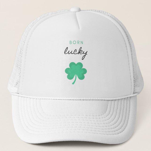 "BORN LUCKY SHAMROCK" HAT (Front)