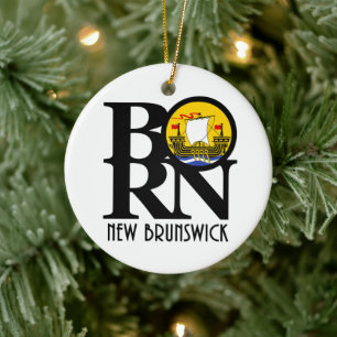 BORN New Brunswick Ceramic Ornament