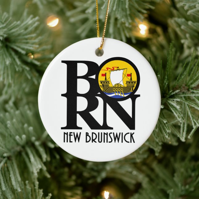 BORN New Brunswick Ceramic Ornament (Tree)