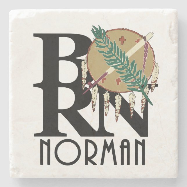 BORN Norman Oklahoma Stone Coaster (Front)