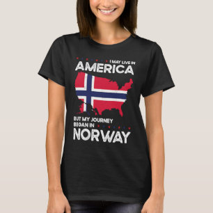Born Norwegian Norway American USA Citizenship T-Shirt