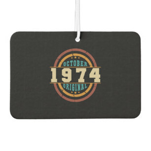 Born October 1974 Orginal Retro Car Air Freshener