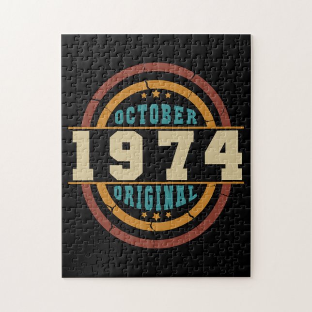 Born October 1974 Orginal Retro Jigsaw Puzzle (Vertical)