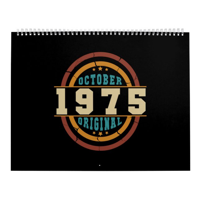 Born October 1975 Orginal Retro Calendar (Cover)