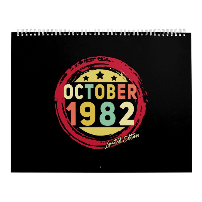 Born October 1982 Vintage Gift Calendar (Cover)