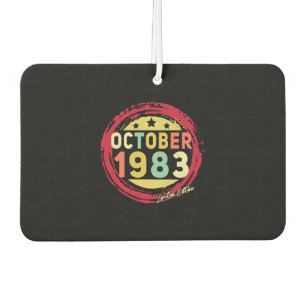 Born October 1983 Vintage Gift Car Air Freshener