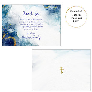 Born of Water and Spirit Orthodox Baptism Thank You Card