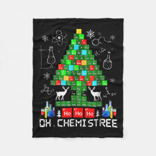 Born Oh Chemistree Funny Science Christmas Tree Ch Fleece Blanket