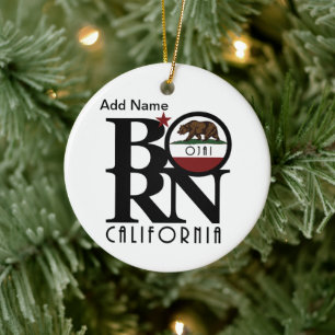 BORN Ojai California Custumiza Ceramic Ornament