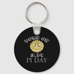 Born On 3.14 Pi Day March 14th Pie Key Ring