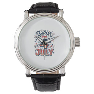 Born on 4th of July Patriotic Kids Shirt Design_1 Watch