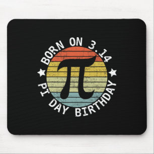 Born On Pi Day Birthday Happy 14 March Pi Day Teac Mouse Pad